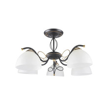 Lumină de tavan cu cinci abajururi din sticlă