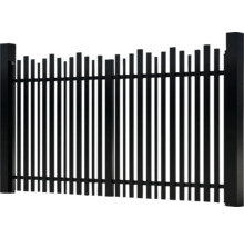 Gard metalic negru pentru grădină