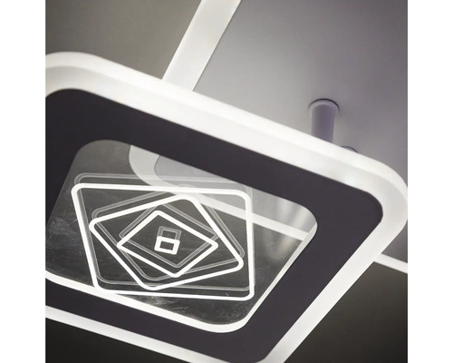 Plafonieră LED pătrată cu design geometric