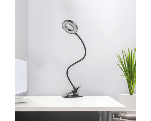 Lampă de birou cu clemă și braț flexibil