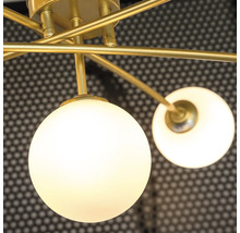 Plafonieră aurie cu abajururi rotunde