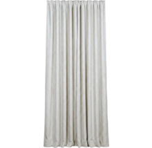 Cortină din material textil cu sistem de prindere cu bandă de încrețire