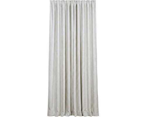 Cortină din material textil cu sistem de prindere cu bandă de încrețire