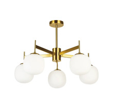 Plafoniere aurie cu cinci corpuri de iluminat