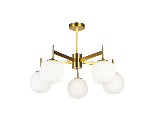 Plafoniere aurie cu cinci corpuri de iluminat