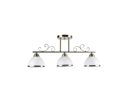 Lumină de plafon cu trei lămpi și ornamente