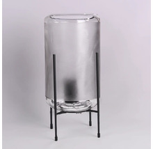 Vază de sticlă pe cadru metalic