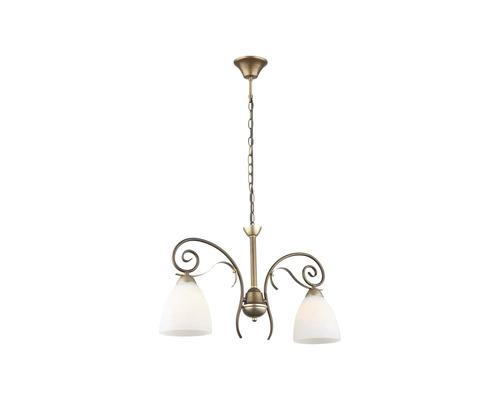 Lumină suspendată cu două becuri și design cu lanț