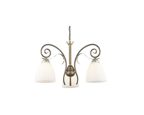 Lumină de plafon cu trei becuri și brațe metalice curbate