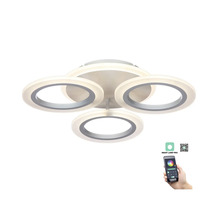 Lumină de plafon cu LED cu patru inele și control prin smartphone
