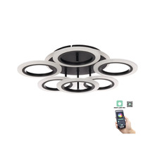 Lumină de plafon cu șase inele și control prin smartphone