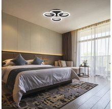 Dormitor modern cu plafonieră circulară