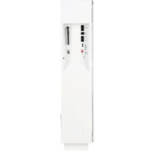 Unitate de control albă cu antenă, mai multe conexiuni de rețea și lămpi de control pentru aplicații smart home.