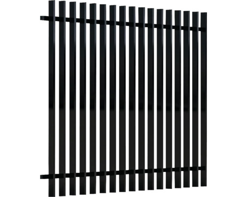 Panou gard VIRTUOSO Light Straight aluminiu 200x180 cm negru lucios RAL 9005 buc
