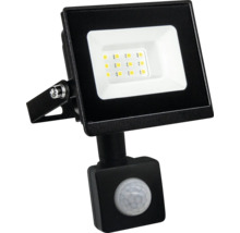 Reflector LED negru cu senzor de mișcare pentru iluminat exterior