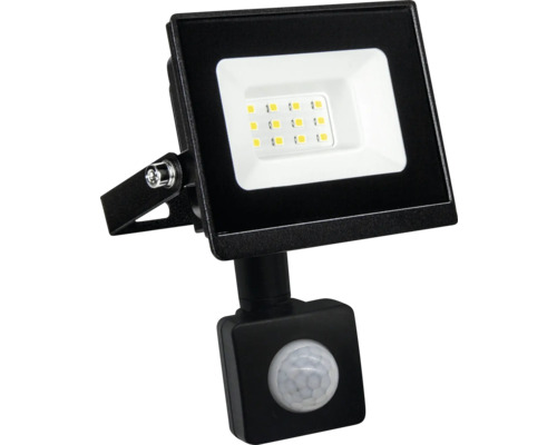Reflector LED negru cu senzor de mișcare pentru iluminat exterior