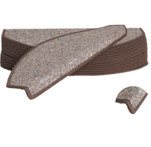 Set de covoare pentru trepte cu margine maro