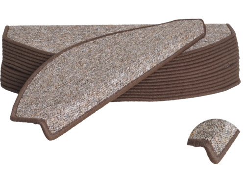 Set de covoare pentru trepte cu margine maro