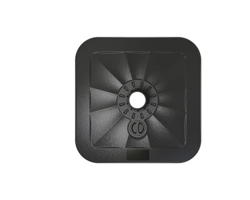 Chiuvetă pătrată din piatră compozită, vedere de sus