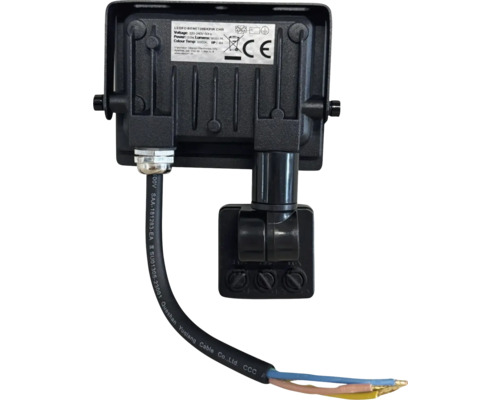 Reflector LED negru cu senzor de mișcare