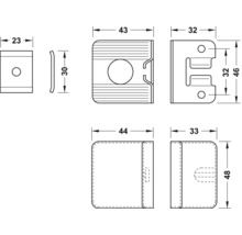 Desen tehnic cu dimensiunile feroneriei pentru mobilă