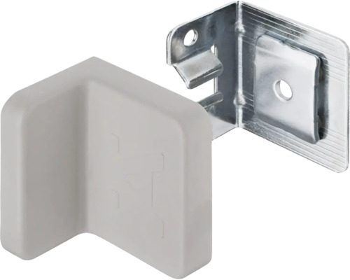 Conector de colț din plastic și metal