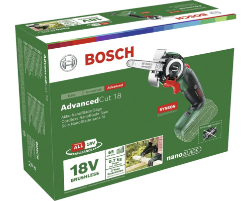 Ambalajul fierăstrăului nano pe acumulator Bosch AdvancedCut 18
