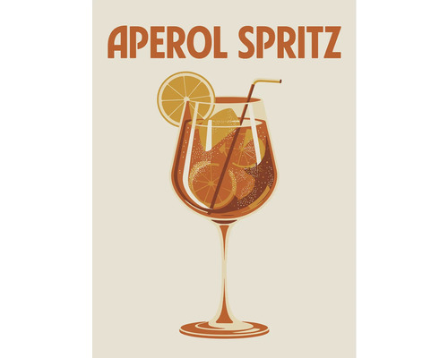 Băutură Aperol Spritz cu felii de portocală într-un pahar