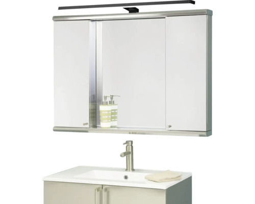 Dulap cu oglindă cu lumină de suprafață și dulap sub chiuvetă