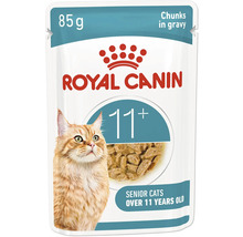 Hrană pentru pisici Royal Canin pentru pisici mai în vârstă de peste 11 ani, bucăți în sos, pachet de 85 de grame