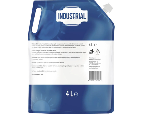 Bidon de 4 litri lichid de parbriz Industrial pentru curățarea parbrizului.