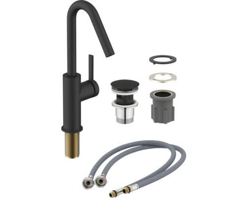 Baterie lavoar cu finisaj mat și accesorii