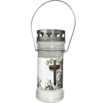 Lumânare de mormânt cu motiv de cruce și mâner