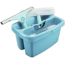 Găleată cu ștergător de geamuri și racletă pentru geamuri