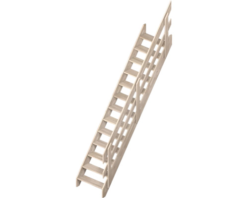Scară din lemn cu balustradă pentru economisirea spațiului.