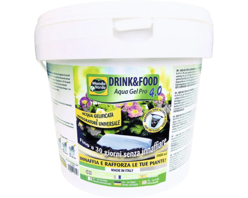 Găleată cu Aqua Gel Pro 4.0 Drink and Food pentru plante, care poate dura până la 30 de zile fără udare