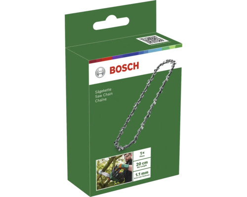 Lanț pentru ferăstrău Bosch, lungime șină 20 cm, grosime știft de antrenare 1,1 mm, ambalaj