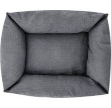 Pătuț gri pentru câini de sus