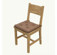 Scaun din lemn cu pernă de șezut maro