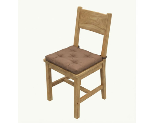 Scaun din lemn cu pernă de șezut maro