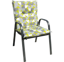 Scaun de grădină cu pernă în design geometric