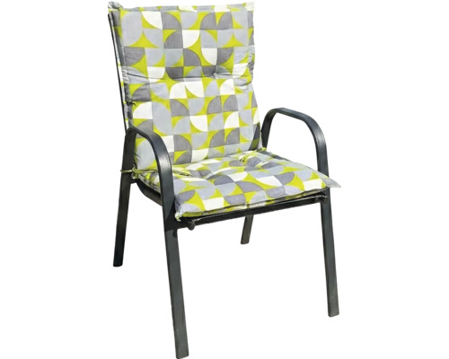 Scaun de grădină cu pernă în design geometric