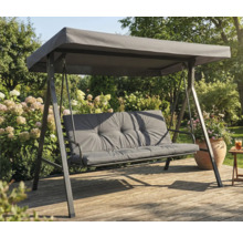 Leagăn de grădină cu baldachin și perne de șezut în grădină