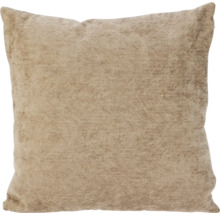 Pernă decorativă pătrată bej din material texturat cu model spic.