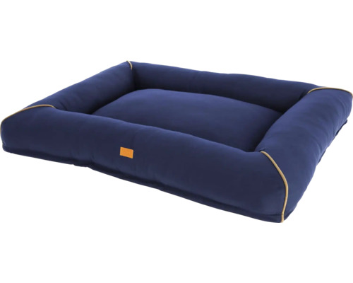 Pătuț albastru pentru câini cu margine ridicată