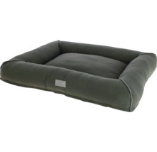 Pătuț dreptunghiular pentru câini, din material textil, cu margine ridicată