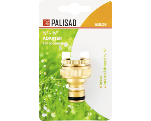 Adaptor de furtun Palisad din alamă cu filet interior de o jumătate până la drie sferturi de inch pentru conectori în ambalajul original.