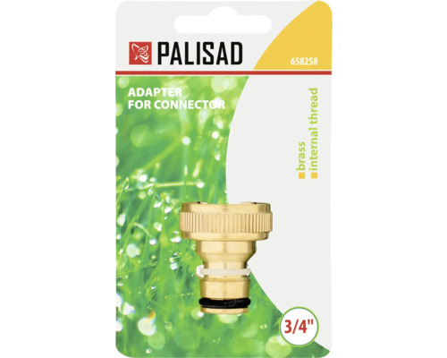 Conector pentru robinet Palisad din alamă cu filet interior de 3/4 inch.