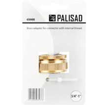 Palisad Logo, adaptor din alamă pentru conector cu filet interior, dimensiune 3/4 inch la 1 inch, suprafață striată.