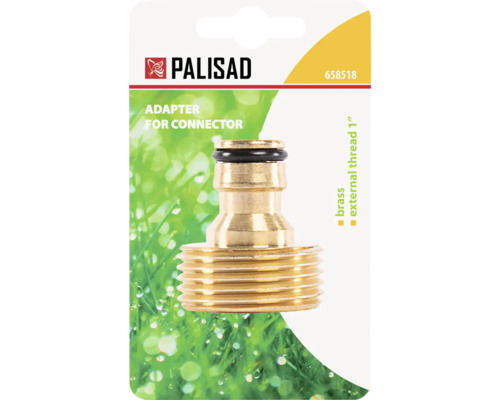 Conector pentru robinet Palisad din alamă cu filet exterior de 1 inch pentru furtunuri de grădină